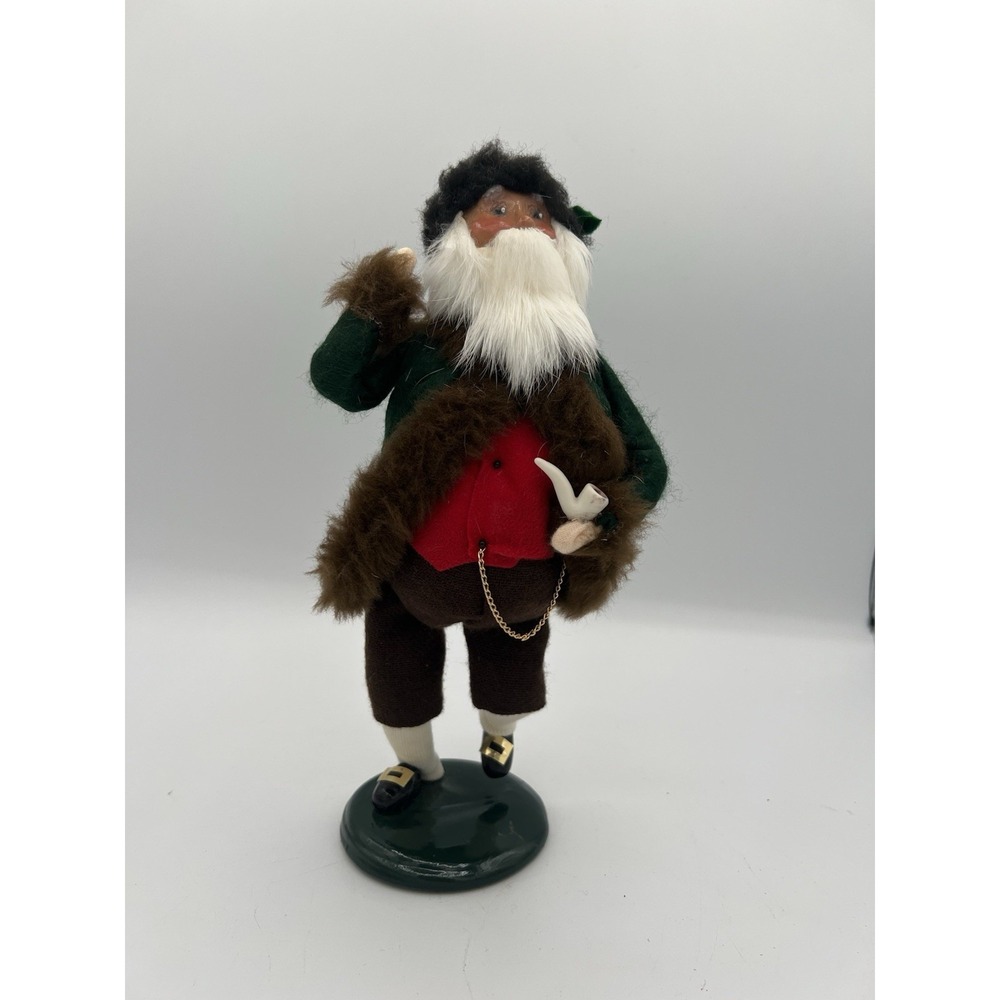 Byers Choice 1996 Knickerbocker Santa w/ Pipe–Vintage Christmas Caroler Figurine